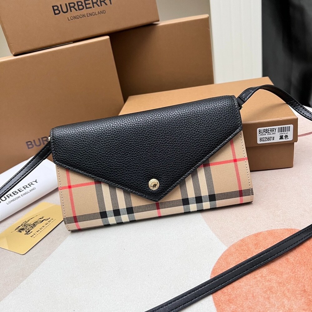 Burberry Vintage Check Envelope Crossbody Wallet